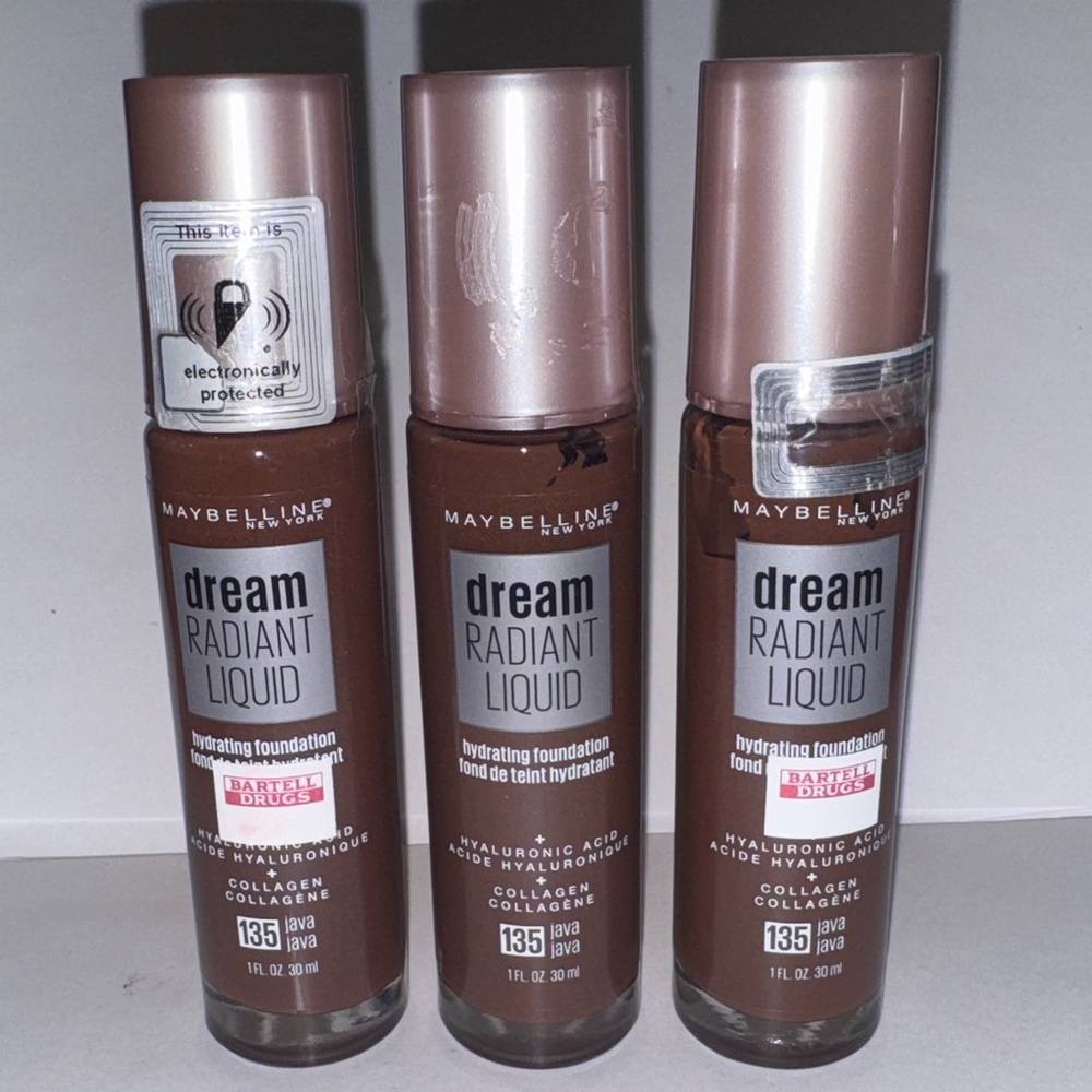X3 Shade 135 JAVA - Maybelline DREAM RADIANT LIQUID Foundation w/Collagen x3